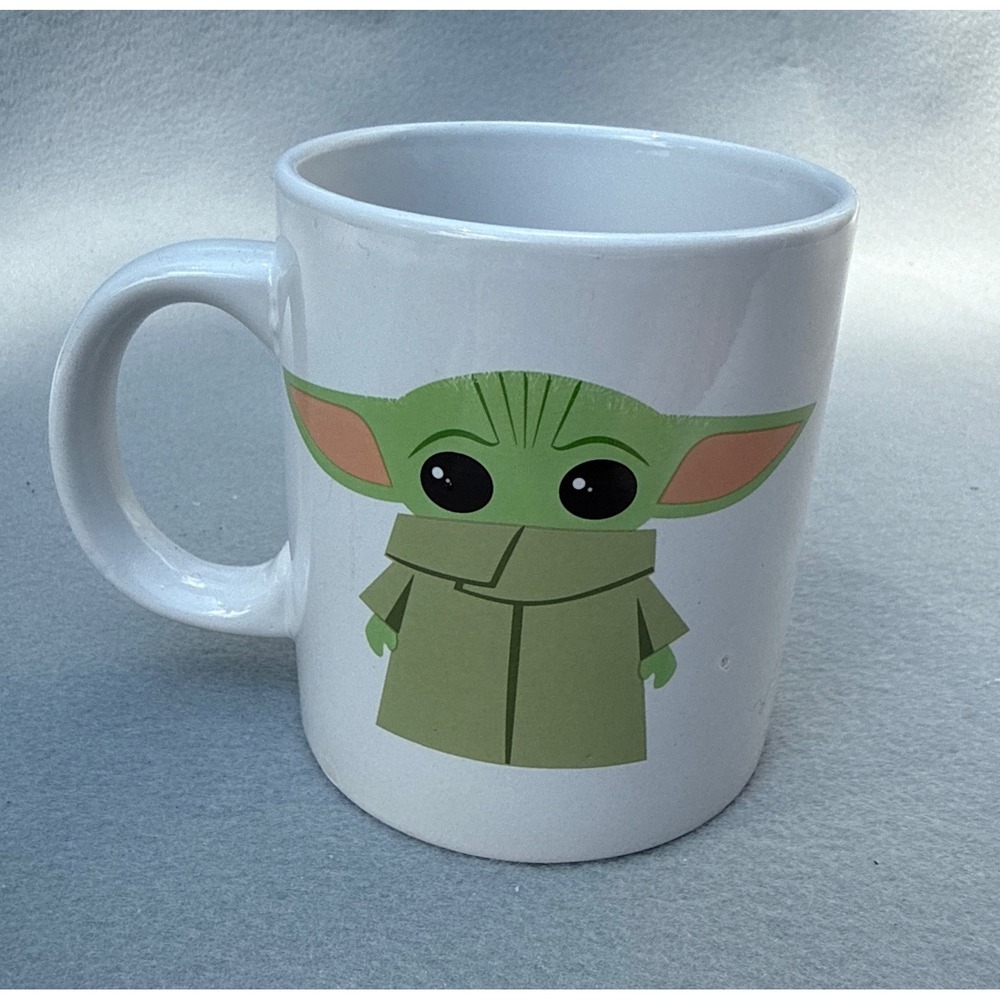 Silver Buffalo Star Wars Grogu Mug 20oz White Mando Baby Yoda Mandalorian Pascal
